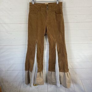 The Morgan Factory Womens Bell Bottom Pants Sz 8 Brown Repurposed Clothing